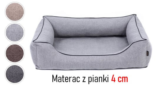 Solidne legowisko kanapa łóżko materac mata dla małego psa 65x50 Sofa Mallorca TwinFoam pianka 4 cm rozbieralne rozmiar S jasnoszare/czarne Inna marka