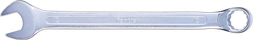 Solidny Klucz Płasko Oczkowy 12 x 173mm Stalowy Wygięty Pierścień Chrom Fortis - 12 mm Fortis