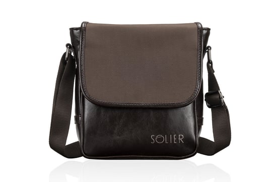 Solier, torba męska SL07 Derry na ramię/listonoszka, skórzana, brązowa Solier