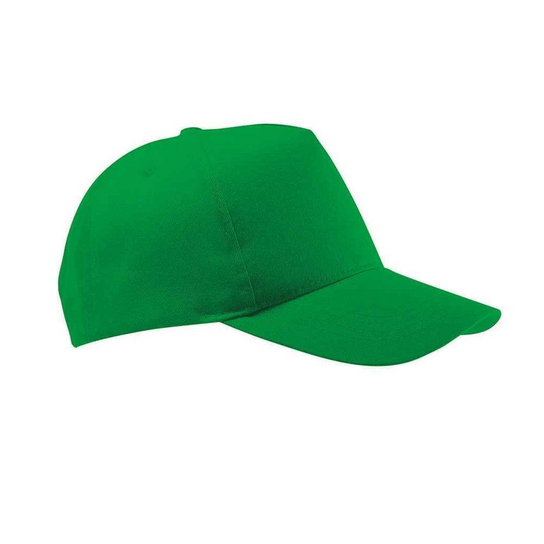 SOLS Buzz 5 Panel Baseball Cap (OS / Zielony) SOLS