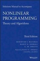 Solutions Manual to Accompany Nonlinear Programming Bazaraa Mokhtar S., Sherali Hanif D., Shetty C. M.