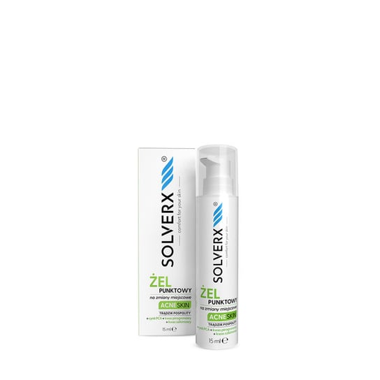Solverx, Acne Skin, Żel punktowy na zmiany miejscowe, 15 ml SOLVERX