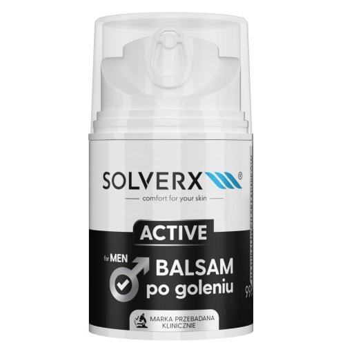 Solverx, Active, Balsam po goleniu dla mężczyzn, 50 ml SOLVERX
