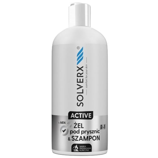 Solverx, Active, Żel pod prysznic i szampon 2w1 dla mężczyzn, 400 ml SOLVERX