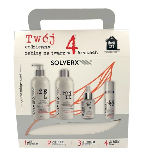 Solverx Atopic Forte, Zestaw kosmetyków do pielęgnacji, 4 szt. SOLVERX