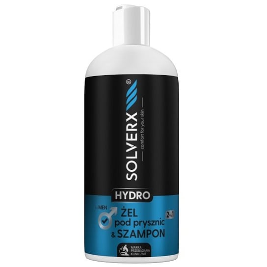 Solverx, Hydro, Żel pod prysznic i szampon 2w1 dla mężczyzn, 400 ml SOLVERX
