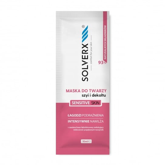 Solverx, Sensitive Skin for Women, Maska łagodząca do twarzy skóra wrażliwa i naczynkowa, 10 ml SOLVERX