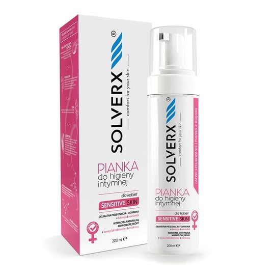 Solverx, Sensitive Skin for Women, Pianka do Higieny Intymnej dla kobiet, 200 ml SOLVERX
