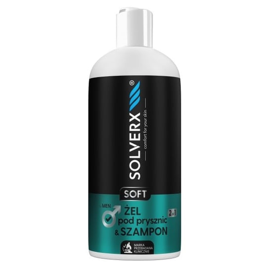 Solverx, Soft, Żel pod prysznic i szampon 2w1 dla mężczyzn, 400 ml SOLVERX