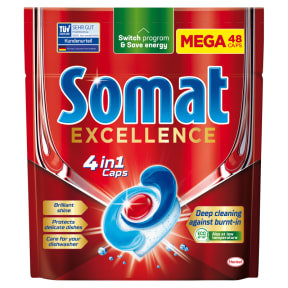 SOMAT Excellence 4w1 Kapsułki do zmywarki 48szt DE Henkel