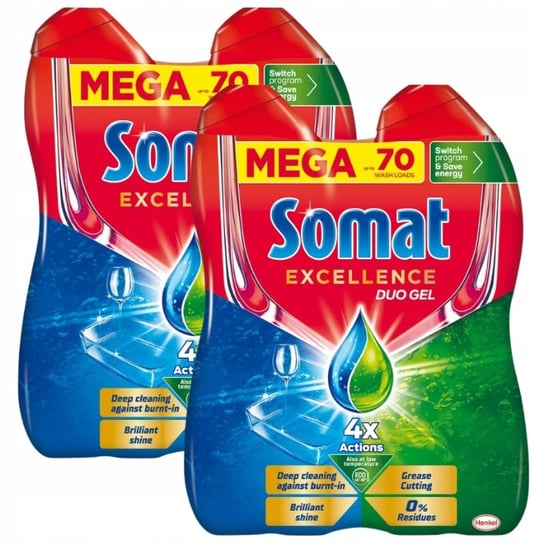 Somat Excellence Duo Żel Pogromca Tłuszczu 4x630ml Henkel