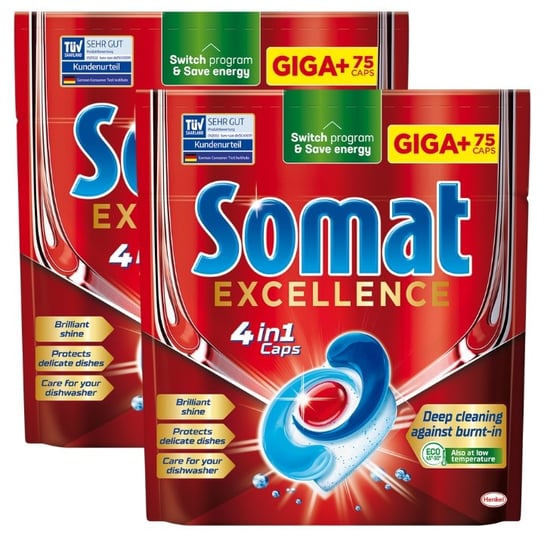 Somat Excellence Tabletki do Zmywarki 4w1 75 x2 Henkel