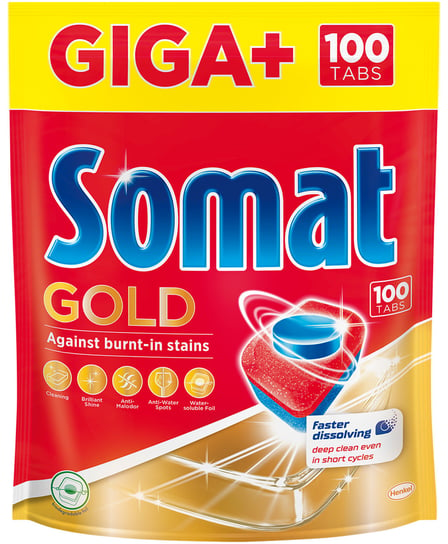 Somat Gold, Tabletki do zmywarki Giga+, 100 szt. Somat