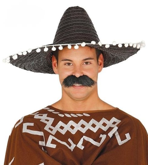 Sombrero Meksykańskie Czarne Guirca