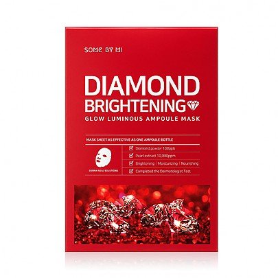 Some by Mi, Diamond Brightening Calming Glow Luminous Ampoule Mask, 1szt. Some by Mi