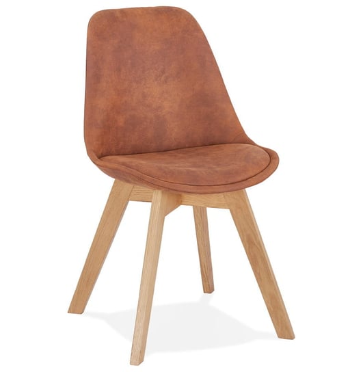 SOME krzesło tkanina k. brązowy, nogi k. natural Kokoon Design