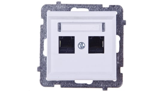 SONATA Gniazdo komputerowe podwójne 2xRJ45 kat.5e białe KRONE GPK-2R/K/m/00 OSPEL