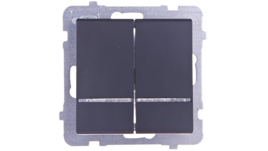 SONATA Łącznik świecznikowy z podświetleniem czarny metalik ŁP-2RS/m/33 OSPEL