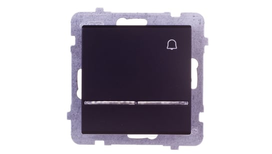 SONATA Przycisk /dzwonek/ z podświetleniem czarny metalik ŁP-6RS/m/33 OSPEL