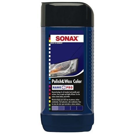 Sonax Polish&amp;Wax Color Nano Pro Wosk koloryzujący - niebieski, 250ml SONAX