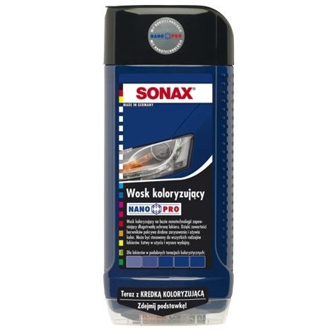 Sonax Polish&amp;Wax Color Nano Pro Wosk koloryzujący - niebieski, 500ml SONAX
