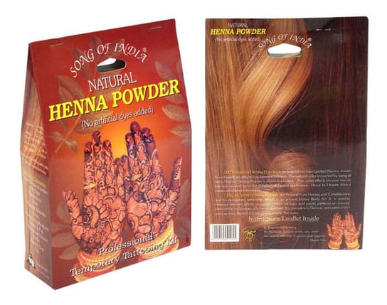 Song Of India, Henna Naturalna + Zestaw Do Mehandi, Stożek Aplikacji, Olejek, Szablony, Rękawiczki, 100 g Song of India