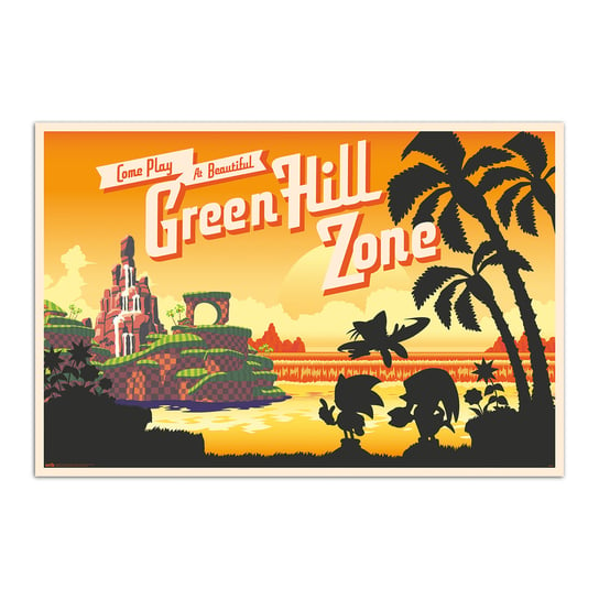 Sonic Green Hill Zone - Plakat Grupo Erik