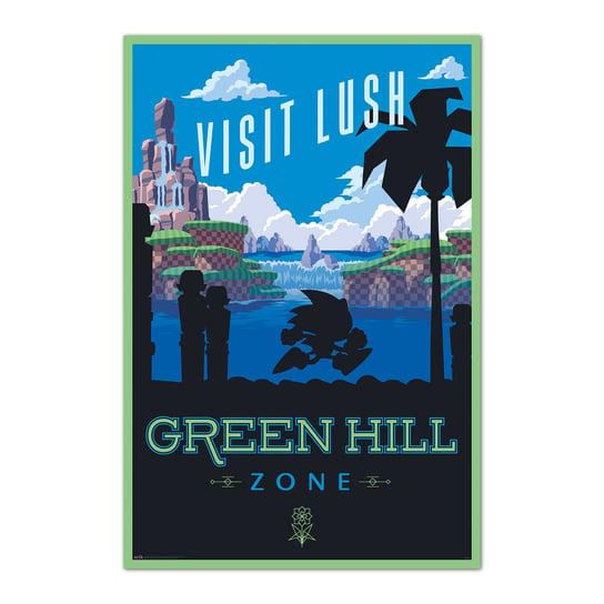 Sonic Visit Lush Green Hill Zone - Plakat Grupo Erik