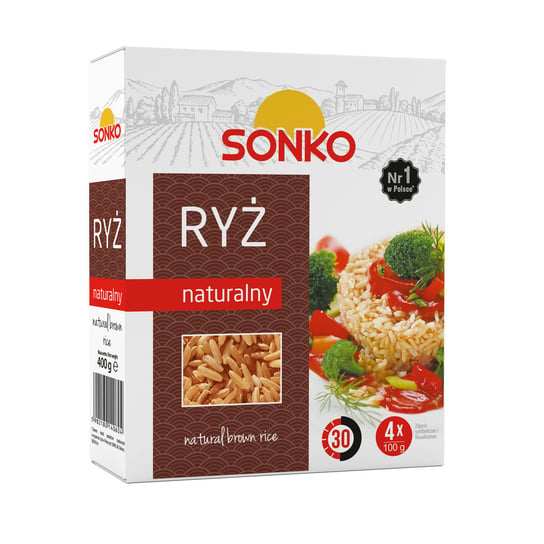 Sonko ryż naturalny 4x100g Sonko