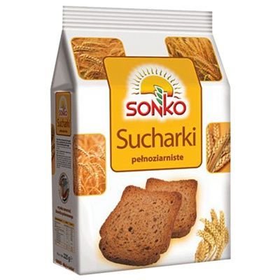 Sonko, Suchary pełnoziarniste, 225 g Sonko
