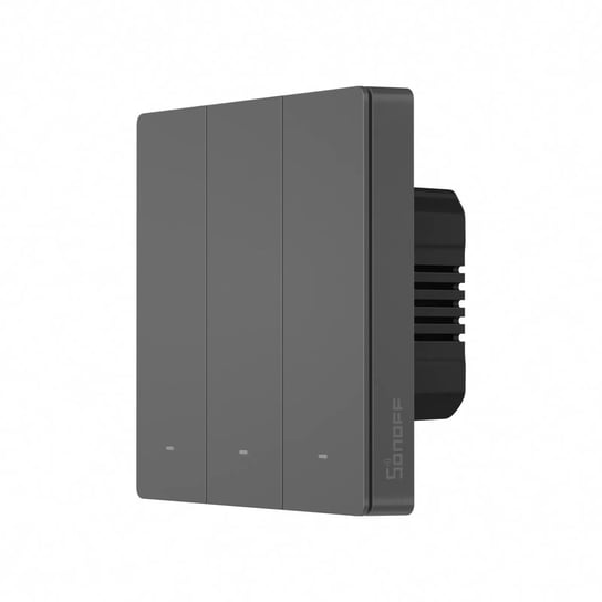 Sonoff inteligentny 3-kanałowy przełącznik ścienny WiFi czarny Sonoff