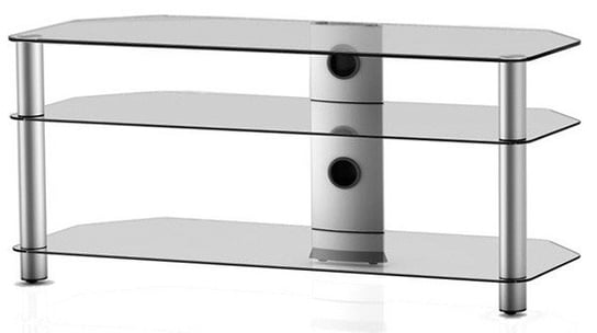 Sonorous NEO3130-C-SLV - Szkło przeźroczyste , aluminium srebrne) Stolik rtv pod telewizor lcd Neo Tools