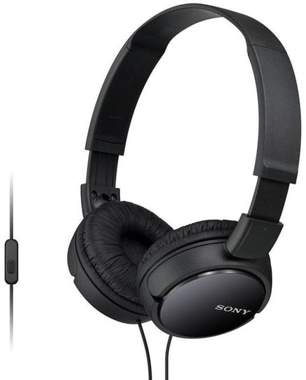 Sony MDR-ZX110AP słuchawki z mikrofonem i pilotem, nauszne, czarne Sony