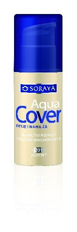 Soraya, Aqua Cover, podkład kryjąco-nawilżający 201 jasny beż, 30 ml Soraya