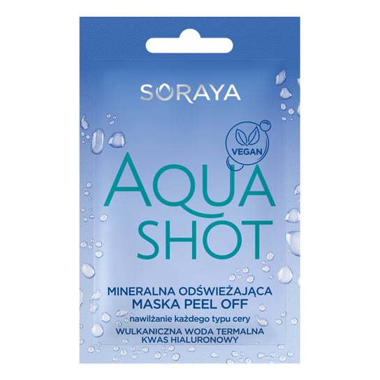 Soraya, Aqua Shot, mineralna odświeżająca maska peel-off, 6 g Soraya