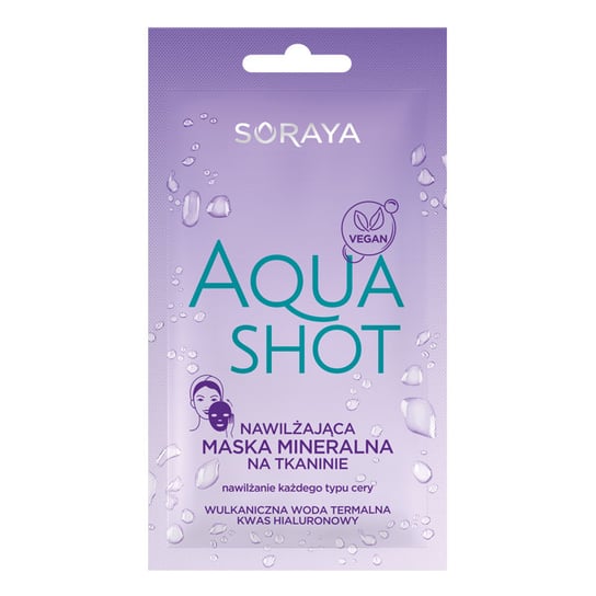 Soraya, Aqua Shot, nawilżająca maska mineralna na płachcie, 17 g Soraya