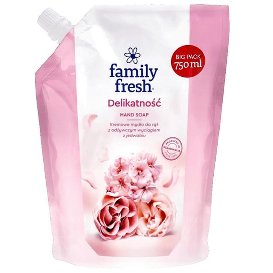 Soraya FAMILY FRESH Hand Soap kremowe mydło do rąk z odżywczym wyciągiem z jedwabiu Delikatność Refill 750ml Orkla