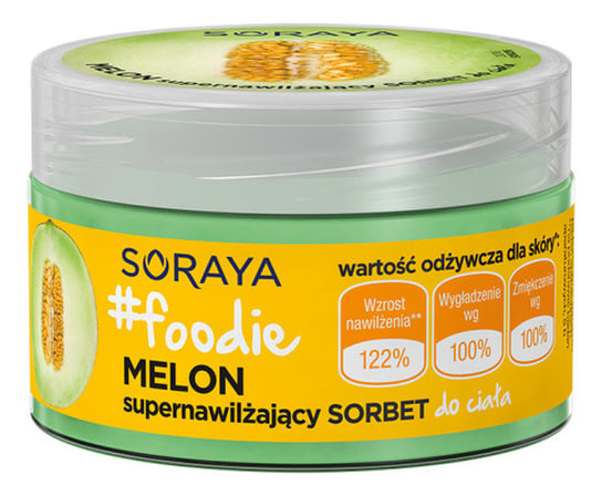 Soraya, #Foodie, sorbet do ciała nawilżający melon, 200 ml Soraya