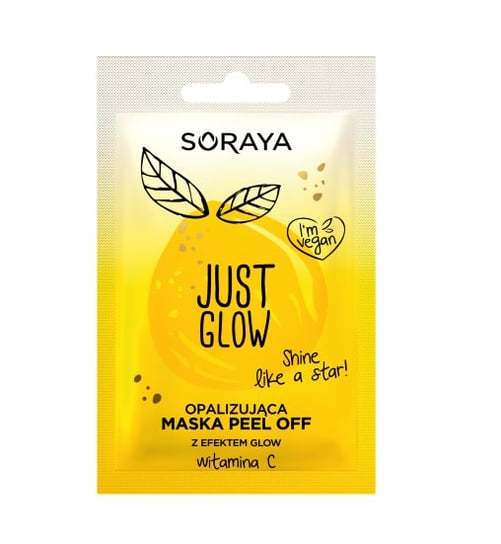 Soraya, Just Glow, opalizująca maska peel-off z efektem glow z witaminą C, 1 szt. Soraya
