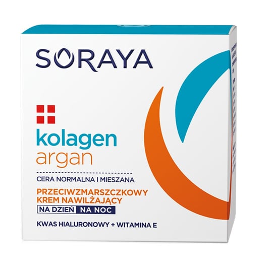Soraya, Kolagen & Argan, nawilżający krem przeciwzmarszczkowy na dzień i noc, 50 ml Soraya
