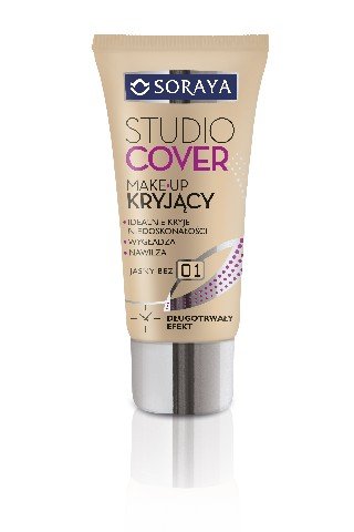 Soraya, Make Up Studio Cover, podkład kryjący 01 jasny beż, 30 ml Soraya