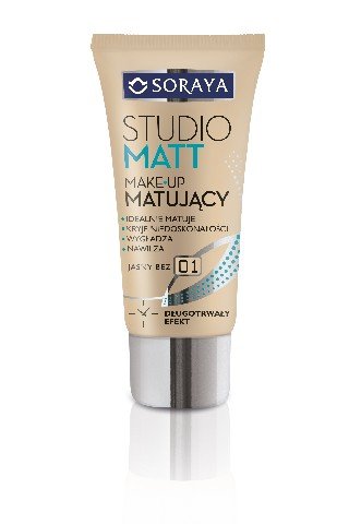 Soraya, Make Up Studio Matt, podkład matujący 01 jasny beż, 30 ml Soraya