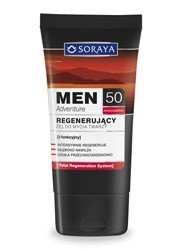 Soraya, Men Adventure 50+, regenerujący żel do mycia twarzy, 150 ml Soraya