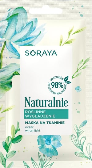 Soraya, Naturalnie, maska na tkaninie Roślinne Wygładzenie, 17 g Soraya