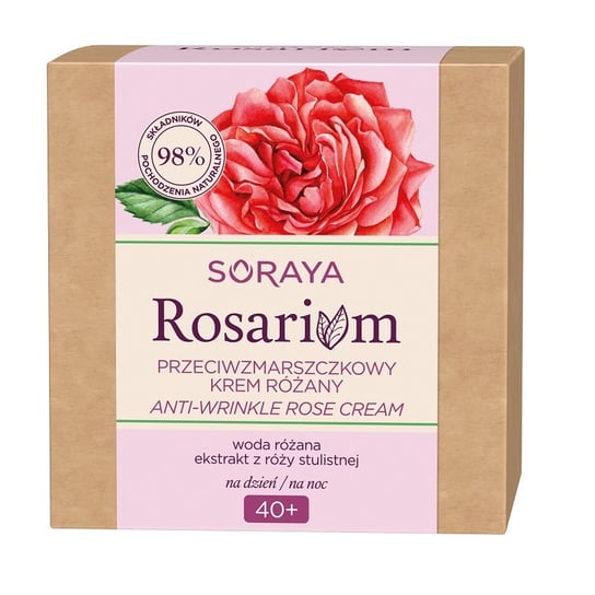 Soraya, Rosarium 40+, przeciwzmarszczkowy krem różany do twarzy na dzień/na noc, 50 ml Soraya