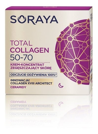 Soraya Total Collagen, krem-koncentrat zagęszczający skórę na noc, 50-70+, 50 ml Soraya