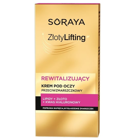 Soraya, Złoty Lifting, Rewitalizujący Krem Pod Oczy Przeciwzmarszczkowy, 15ml Soraya