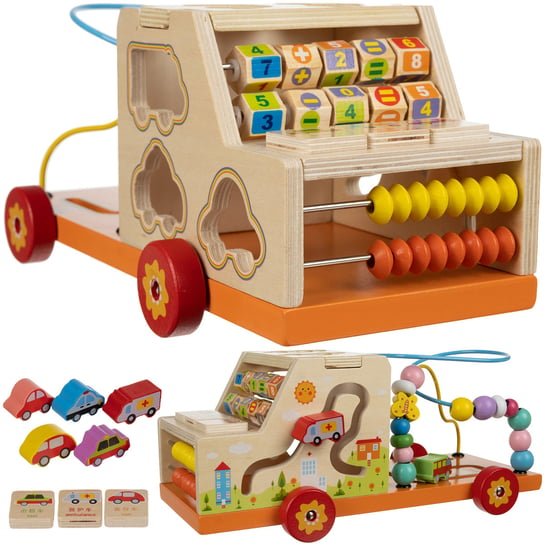 Sorter Auto Drewniane Klocki Samochód 7W1 Edukacyjna Montessori Dla Dzieci Kruzzel Kruzzel