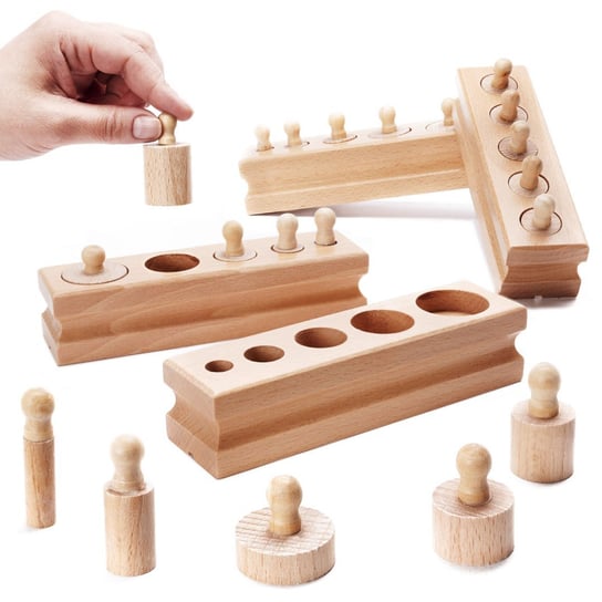 SORTER drewniany Montessori | odważniki | cylindry | ekologiczne Kontext