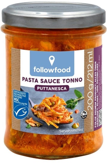 Sos Pomidorowy W Stylu Puttanesca Bio Z Tuńczykiem Białym Msc 200 G - Followfood Inna marka